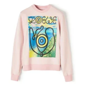Men”S Loewe Pink Eye Printing Red H6299940Pc-7080