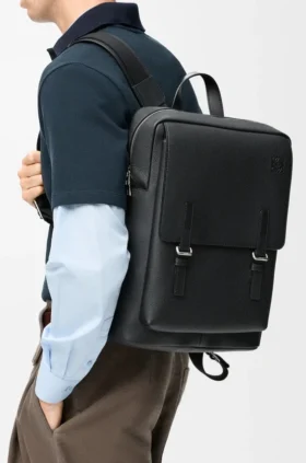 Military Backpack in Soft Grained Calfskin