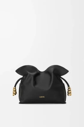 Mini Coil Flamenco Clutch in Nappa Calfskin