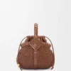 Mini Diamond Round Basket Bag in Calfskin