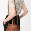 Mini Diamond Round Basket Bag in Calfskin