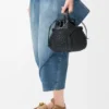 Mini Diamond Round Basket Bag in Calfskin
