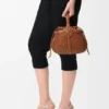 Mini Diamond Round Basket Bag in Calfskin