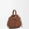 Mini Diamond Round Basket Bag in Calfskin