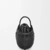 Mini Diamond Round Basket Bag in Calfskin