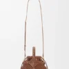 Mini Diamond Round Basket Bag in Calfskin