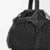 Mini Diamond Round Basket Bag in Calfskin