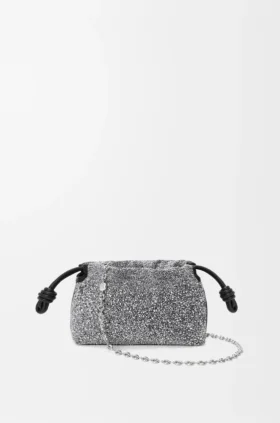 Mini Flamenco Purse in Beads and Nappa Lambskin