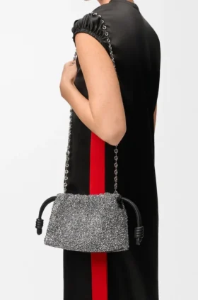 Mini Flamenco Purse in Beads and Nappa Lambskin