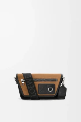 Mini Flex Messenger in Canvas and Suede