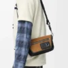 Mini Flex Messenger in Canvas and Suede