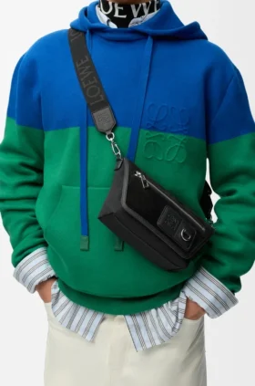 Mini Flex Messenger in Canvas and Suede