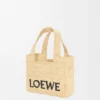 Mini Loewe Font Tote in Raffia Mini Loewe Font Tote in Raffia