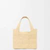Mini Loewe Font Tote in Raffia Mini Loewe Font Tote in Raffia