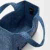 Mini Loewe Font Tote in Raffia Mini Loewe Font Tote in Raffia