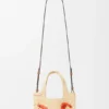 Mini Loewe Font Tote in Raffia Mini Loewe Font Tote in Raffia