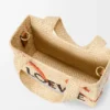 Mini Loewe Font Tote in Raffia Mini Loewe Font Tote in Raffia