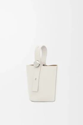 Mini Pebble Bucket Bag in Soft Grained Calfskin