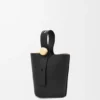 Mini Pebble Bucket in Smooth Calfskin