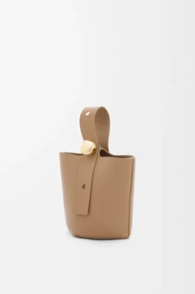 Mini Pebble Bucket in Soft Grained Calfskin