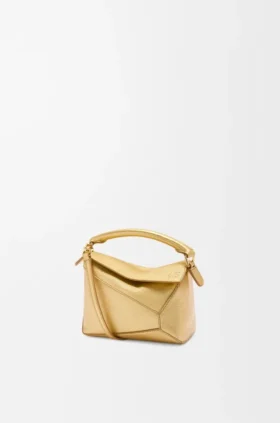 Mini Puzzle Edge Bag in Laminated Lambskin