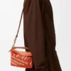Mini Puzzle Edge Bag in Raffia and Calfskin