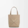 Mini Puzzle Fold Tote in Shiny Calfskin