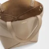 Mini Puzzle Fold Tote in Shiny Calfskin