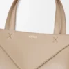 Mini Puzzle Fold Tote in Shiny Calfskin