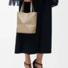 Mini Puzzle Fold Tote in Shiny Calfskin