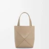 Mini Puzzle Fold Tote in Shiny Calfskin