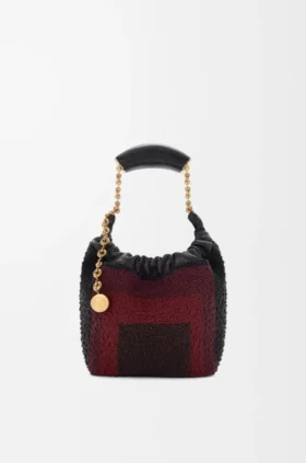 Mini Squeeze Bag in Beaded Leather