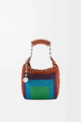 Mini Squeeze Bag in Beaded Leather