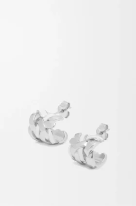 Nest Small Hoop Earrings in Sterling Silver and Enamel