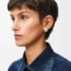 Nest Small Hoop Earrings in Sterling Silver and Enamel