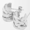 Nest Small Hoop Earrings in Sterling Silver and Enamel