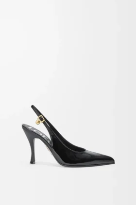 New Comic Slingback Pump in Mixed Leather