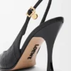 New Comic Slingback Pump in Mixed Leather
