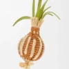 Onion Sprout Charm in Classic Calfskin and Raffia Onion Sprout Charm in Classic Calfskin and Raffia