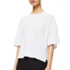 Os Short Sleeve Solid Color White S540333Xat-2100