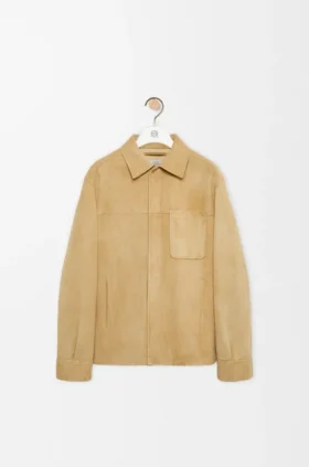 Overshirt in Suede Lambskin