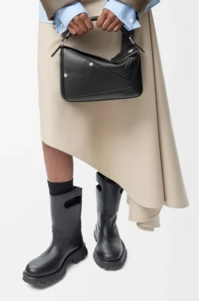Panta Small Puzzle Bag in Shiny Calfskin