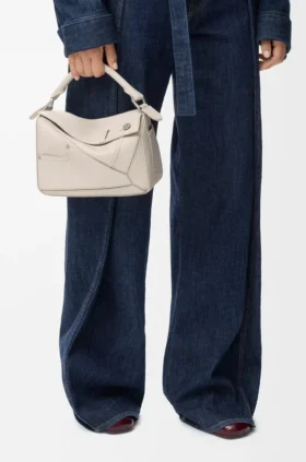 Panta Small Puzzle Bag in Shiny Calfskin
