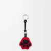Paw Charm in Shearling and Calfskin