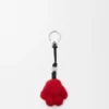 Paw Charm in Shearling and Calfskin
