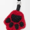 Paw Charm in Shearling and Calfskin