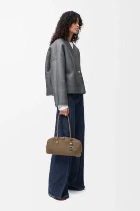 Pebble Cardigan in Shearling