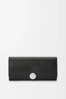 Pebble Continental Wallet in Pebble Grained Calfskin