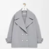 Pebble Peacoat in Wool