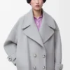 Pebble Peacoat in Wool